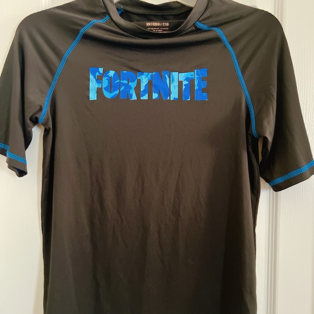 4 top bundle Fortnite 2X black Cat & Jack L 12 14 blue shark 🦈 ocean surf sport - Picture 5 of 12